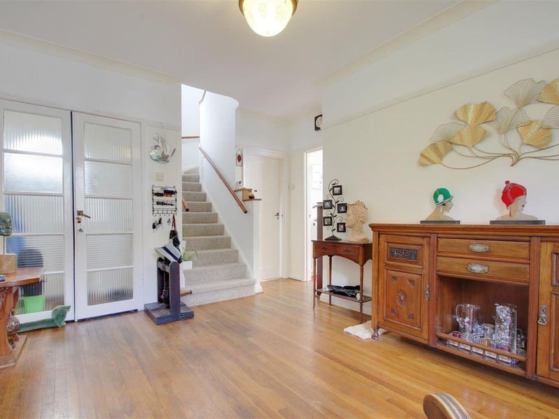 This five-bedroom detached house in Goring is on the market with James & James Estate Agents at a guide price of £850,000.