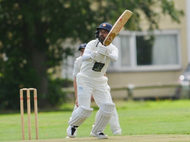 Action between Broadwater CC and Goring CC in Division 4 West of the Sussex Cricket League