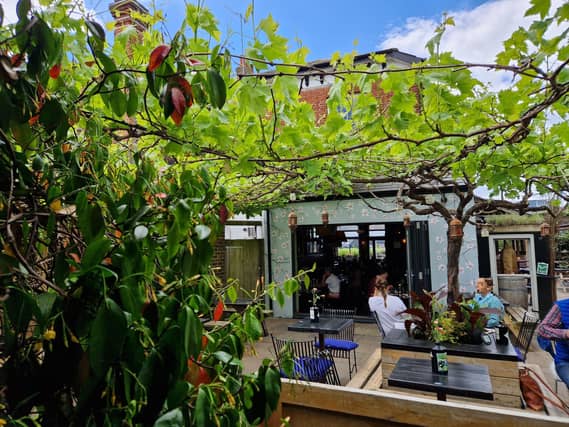 This 'secret' pub garden in Worthing is worth shouting about to the world, a cosy nook where you can eat and drink surrounded by the leaves of a grapevine.