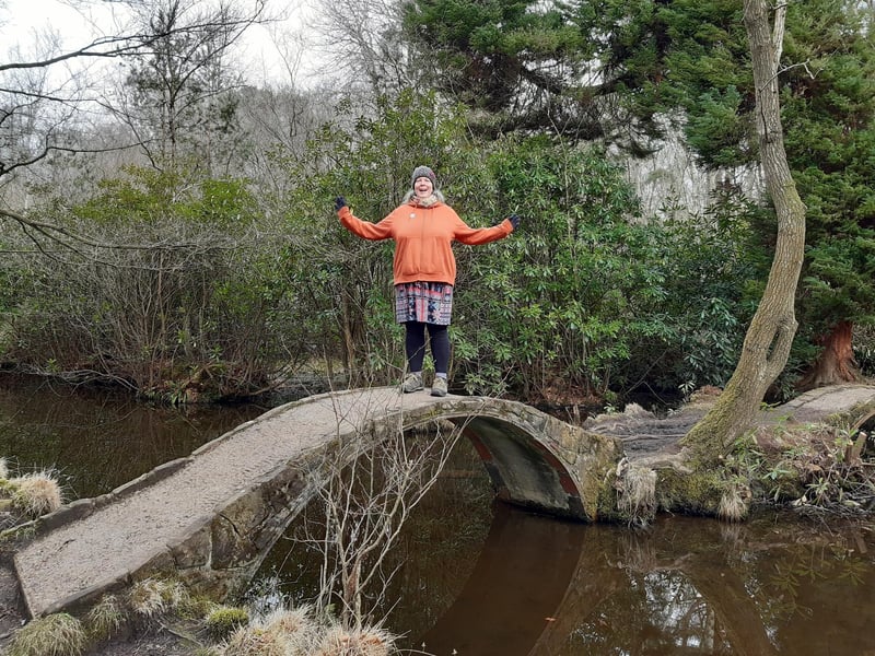 Going over the fairy bridges on my nature walk to Warren Hill, Sleepy Hollow, The Sanctuary and Sandgate Park