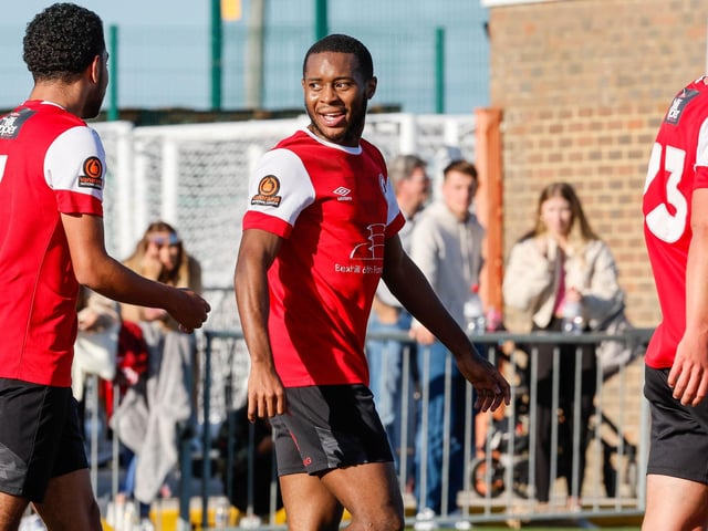 Action from Eastbourne Borough v Weymouth in the National League South:Eastbourne Borough v Weymouth