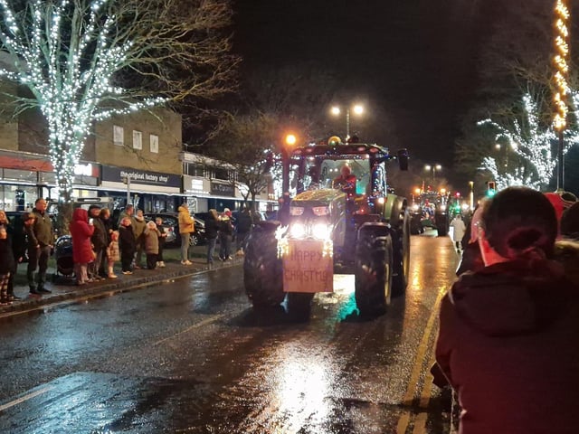 The Arundel Illuminated Tractor Run 2025 in Rustington, which it was visiting for the first time