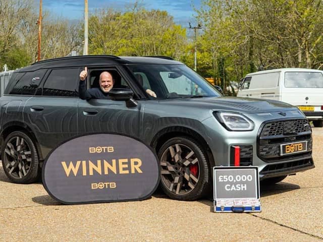 Graham Milner has won a dream car and cash prize worth more than £90,000 courtesy of online competition specialist BOTB
