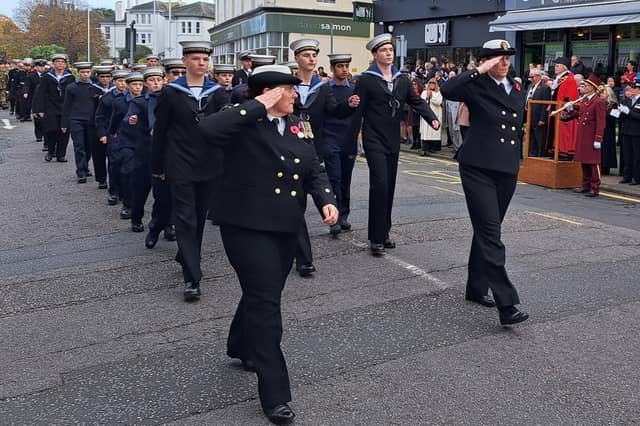 Eastbourne Remembrance service. Picture by Bob Newton