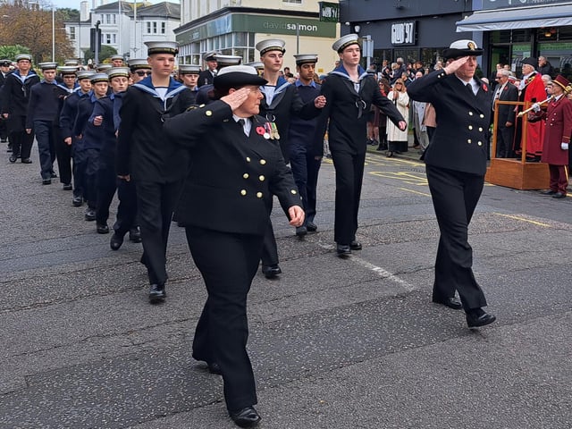 Eastbourne Remembrance service. Picture by Bob Newton