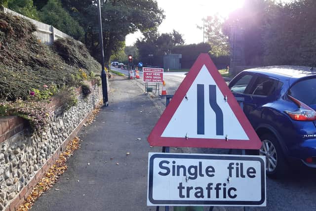 Traffic has been brought to a standstill in Storrington for the second time in less than a week