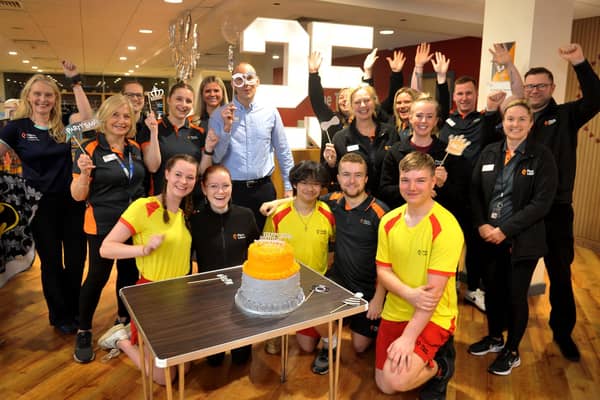 Staff at The Triangle leisure centre in Burgess Hill celebrate its 25th anniversary