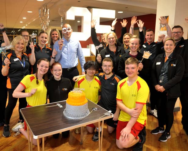 Staff at The Triangle leisure centre in Burgess Hill celebrate its 25th anniversary