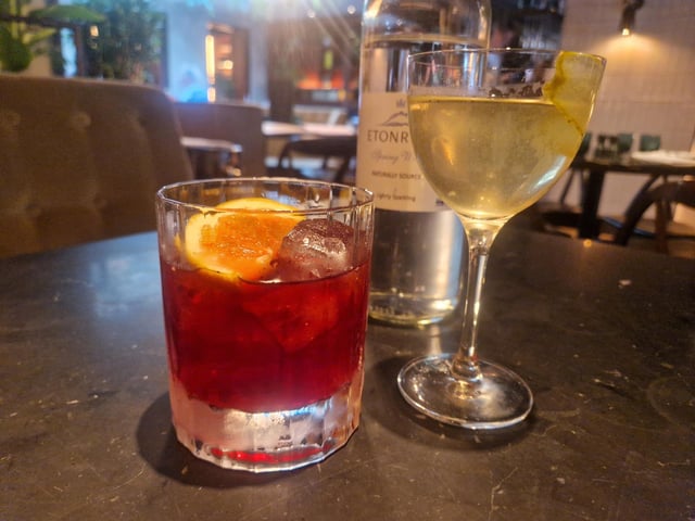 A Cacao Negroni and a Dill & Pickle Martini