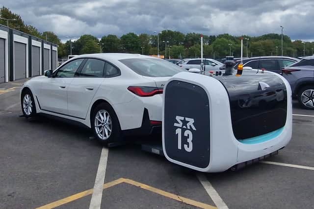 The robot moving a car | Picture: Mark Dunford
