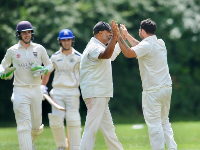 Action from Portslade CC v Bolney CC in Division 4 East of the Sussex Cricket League