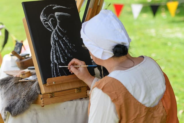 An artist at work at Arundel Castle