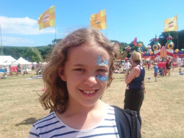 Ellie Thornton enjoying a festival