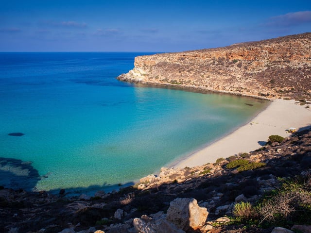Spiaggia dei Conigli (Rabbit Beach in English), on the Italian island of Sicily, rated highest of all the beaches in Europe. One reviewer said: "One of the marvels of the world. White sand beach, turquoise water, cooling sea breeze. Prepare for a 20-minute walk to get to the beach, but once you are there you feel like you're not on Earth.”