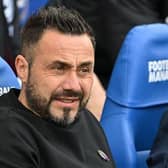 Brighton and Hove Albion head coach Roberto De Zerbi will take his team to Arsenal tonight in the third round of the Carabao Cup