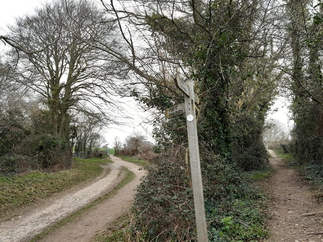 There is one more gate, to the left, before you start heading up a steep hill to Halnaker Windmill