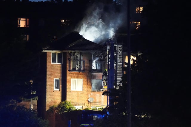 A fire broke out at a residential property in Saunders Park View