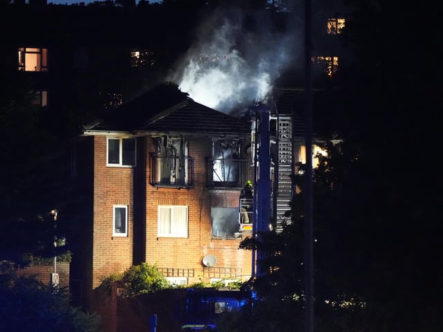 A fire broke out at a residential property in Saunders Park View