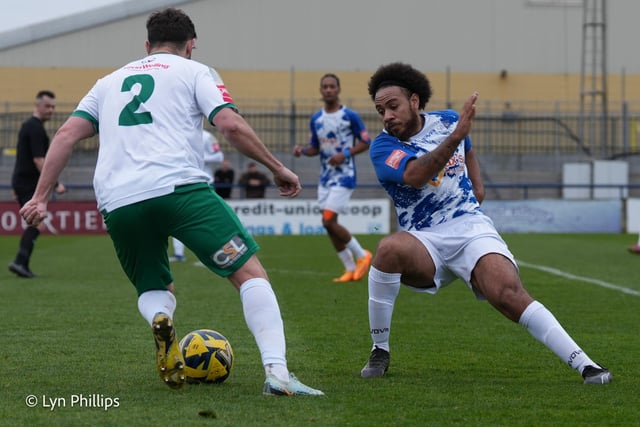 Action from the Rocks' 1-0 win at Wingate and Finchley
