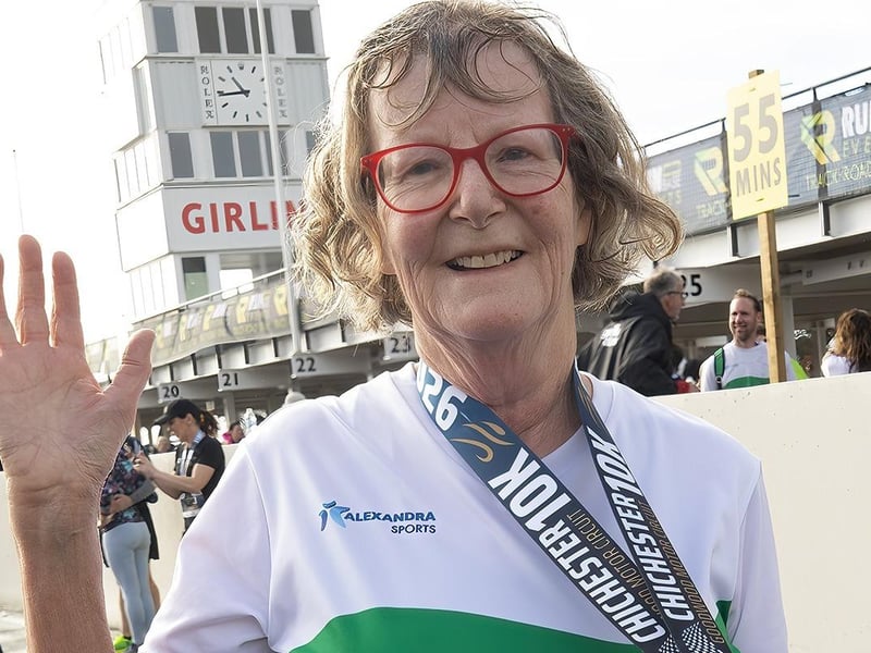 Veteran runner Barbara Brundon of Chichester Runners & AC finished well