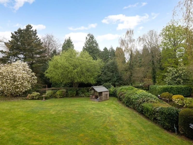 The gardens and grounds extend to just over an acre with formal and informal areas