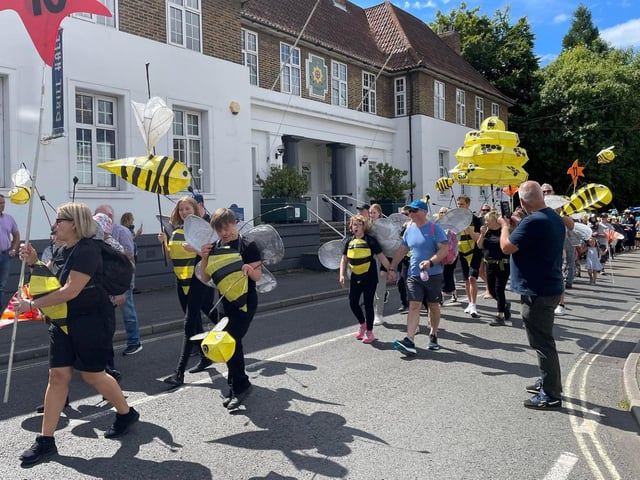 Natural World themed children's parade. QE2 Silver Jubilee School