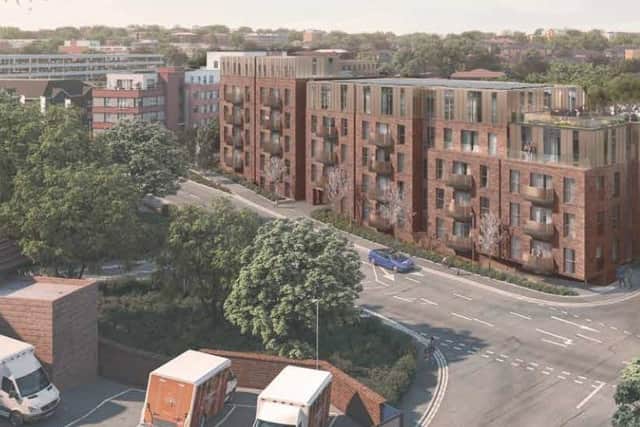 Plans to build 64 flats on a Haywards Heath car park are to be considered by Mid Sussex District Council. (Image: Frontier Estates)