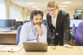 Hold the Front Page - Nish Kumar and Josh Widdicombe continue their quest to become local newspaper journalists in West Sussex working on the county's oldest newspaper the West Sussex Gazette. Photo: Stuart Wood