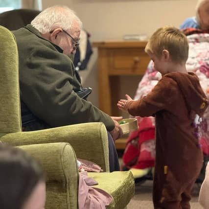 Mountside Care Home care community welcomes toddler group with open arms.