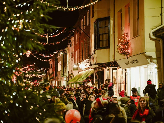 Chichester's Christmas light switch on.