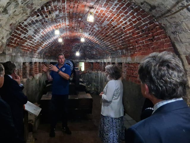 The Lord-Lieutenant of West Sussex, Lady Emma Barnard, has been given a tour of Shoreham Fort and shown the vision for the future before presenting the King's Award for Voluntary Service to the Friends of Shoreham Fort.