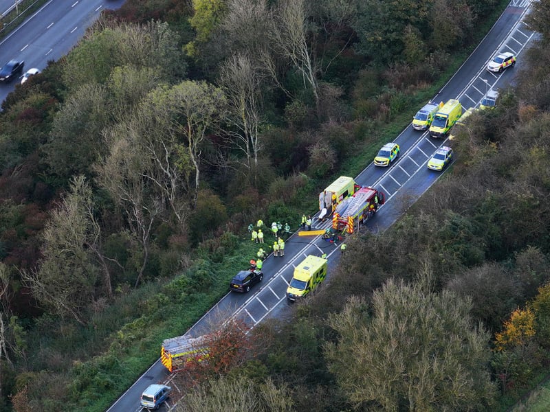 Emergency services at the scene. Picture: Sussex News and Pictures
