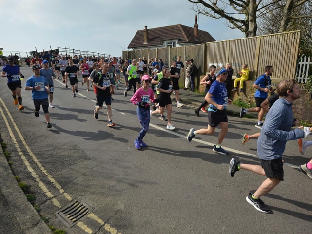Action in the 2026 Hastings Half Marathon