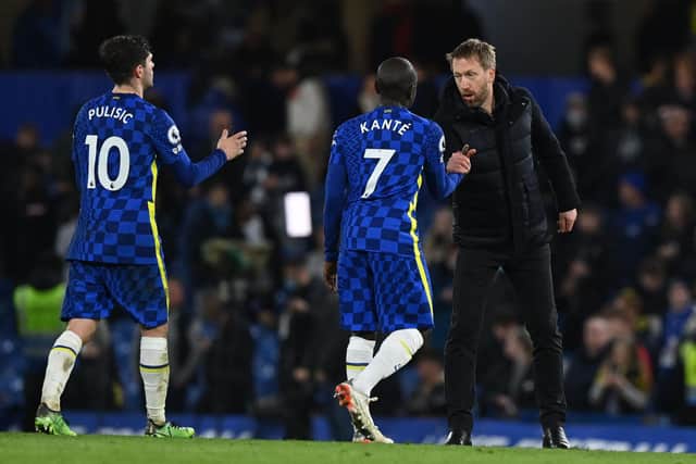 Brighton & Hove Albion head coach Graham Potter has been given permission to speak to Chelsea about the vacant manager’s job at Stamford Bridge. Picture by GLYN KIRK/AFP via Getty Images