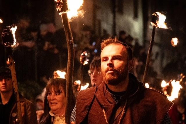 Bonfire procession by Peter Mould