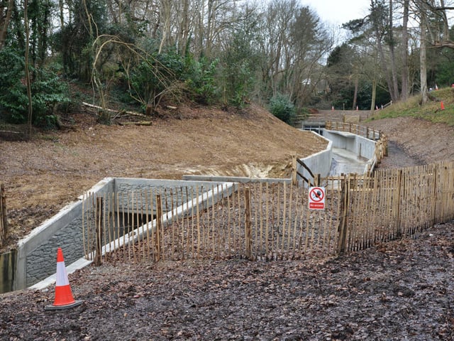 Improvement works at Buckshole Reservoir in Hastings