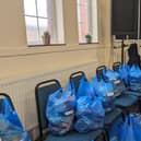 Foodbank parcels ready for delivery at Worthing Food Foundation