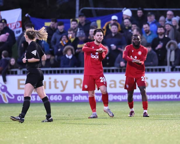 Action from Worthing's win over Torquay United in National South