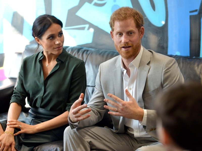 Prince Harry and Meghan Markle, the Duke and Duchess of Sussex, vist Joff Youth Centre in Peacehaven.