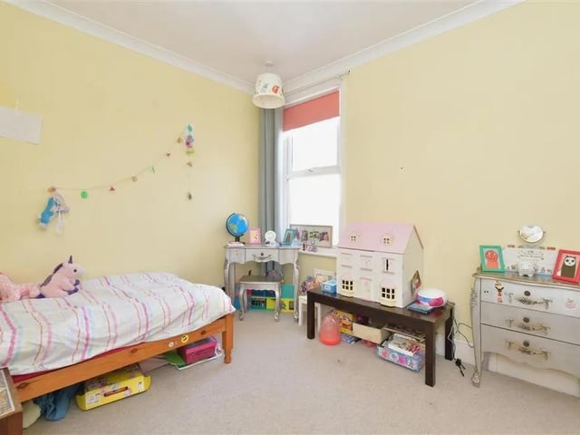 This three bed terrace house in Langford Road, Copnor, is available from £178,500 - but only if you are over 60. It is listed on Zoopla by Homewise Ltd.