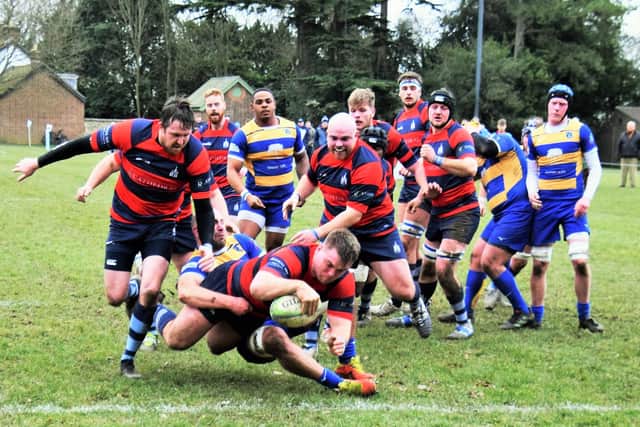 Try time for Chichester against Beckenham | Picture: Michael Clayden