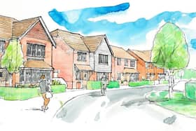 Artist's impression of the proposed development at Bishops Close, Ringmer