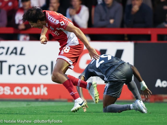 Crawley Town drew 1-1 with MK Dons at the Broadfield Stadium - here are fans, actions and goal celebrations