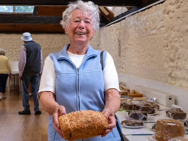 Wendy Baker with her prize-winning bread