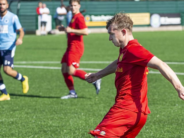 Newhaven FC take on Spelthorne Sports in the FA Cup