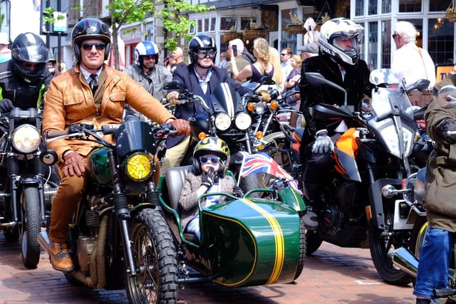 Motorcyclists with a range of classic motorcycles took part.