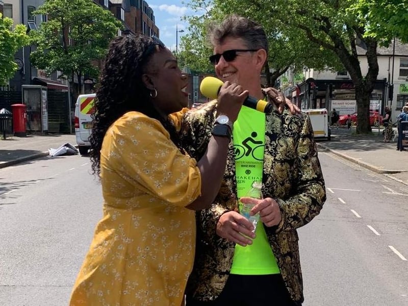 Cylvian Flynn and Mike Oliver at The Greater Haywards Heath Bike Ride 2024