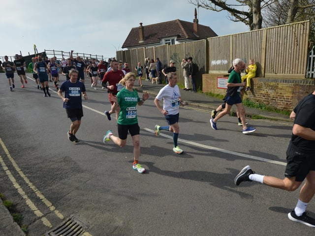 Action in the 2026 Hastings Half Marathon