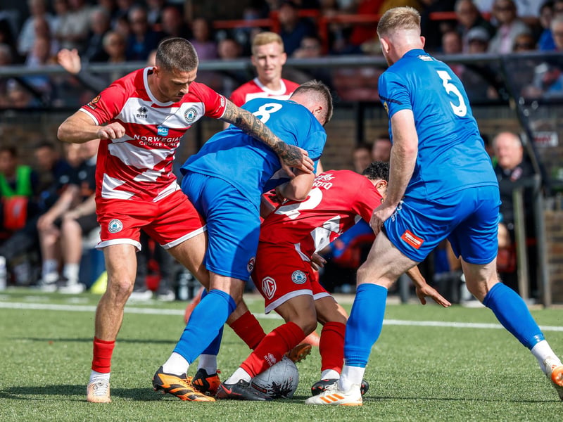 Action from Eastbourne Borough v Truro City in the National League South