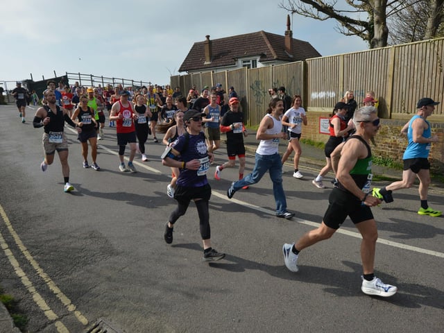 Action in the 2026 Hastings Half Marathon